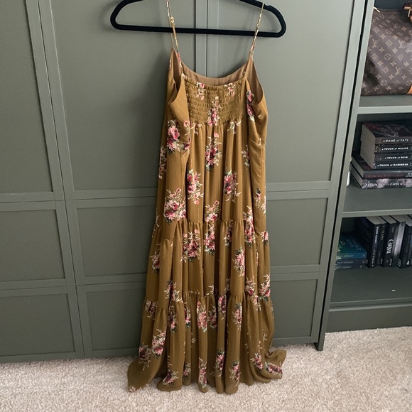 Madewell Maxi Copper Floral Dress size 8 - Picture 4 of 10
